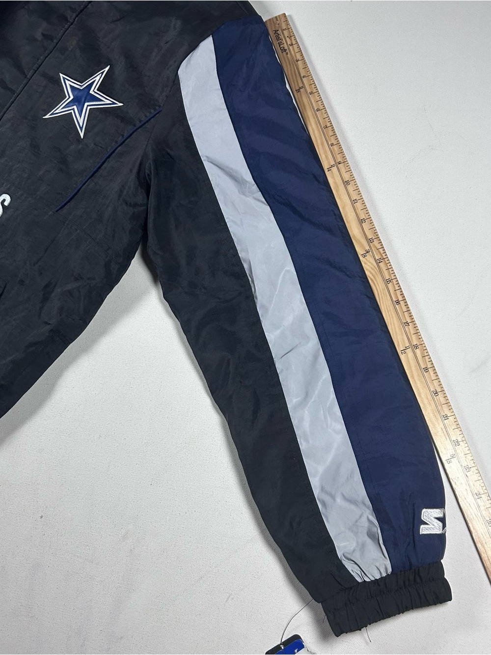 Vintage Starter Dallas Cowboys Jacket Mens L Oversized Retro 90s Half Zip NWT - Picture 8 of 10